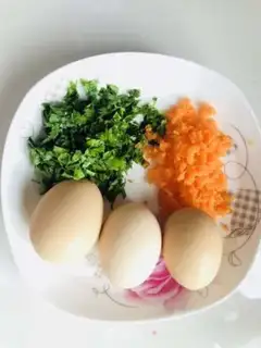 Make Celery carrot egg rolls step 2