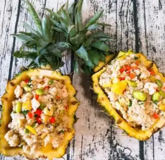 Make Pineapple rice step 4