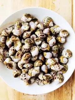 Make Salt water boiled flower snails step 0