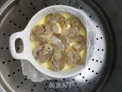Make Shrimp steamed eggs step 7