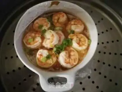 Make Shrimp steamed eggs step 9