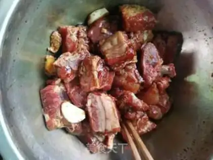 Make Potato burn ribs step 1
