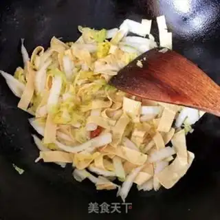 Make Cabbage and bean peel step 5