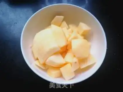 Make Apple rice congee step 3