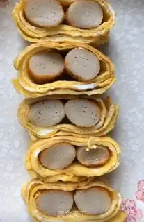 Make Crab stick egg rolls step 9