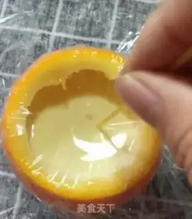 Make Orange steamed eggs step 7