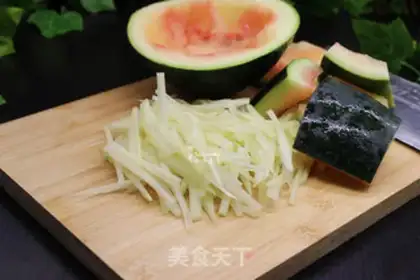 Make Sweet ice and cool watermelon skin step 0