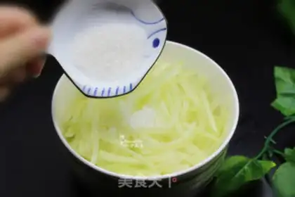 Make Sweet ice and cool watermelon skin step 2