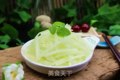 Make Sweet ice and cool watermelon skin step 4