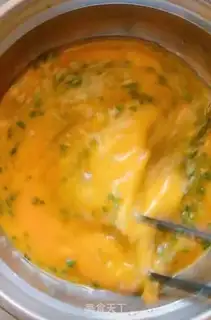 Make Onion shrimp chicken cake step 2