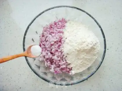 Make Onion pancakes step 2