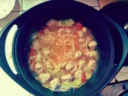 Make The meatball soup step 6