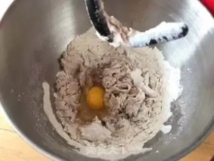 Make Black wheat ham and cheese bread step 1