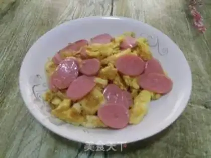 Make Ham sausage fried eggs step 6