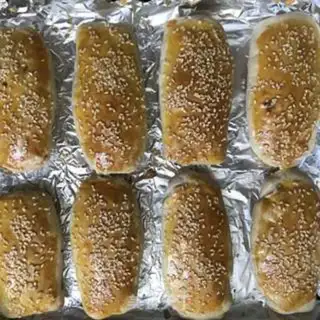 Make Salty sesame pancakes step 7
