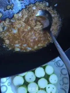 Make Garlic fan silk melon step 6