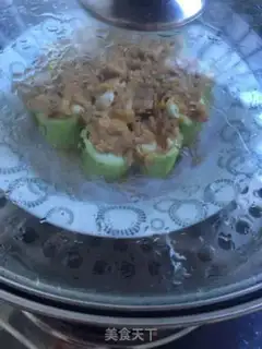 Make Garlic fan silk melon step 8