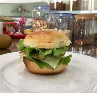 Make Ham cheeseburger step 2