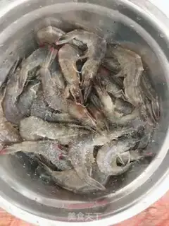 Make Peas radish shrimp step 1