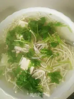 Make Gold pins, tofu soup step 2