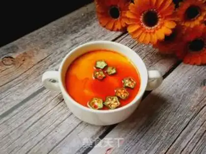 Make Autumn steamed eggs step 9