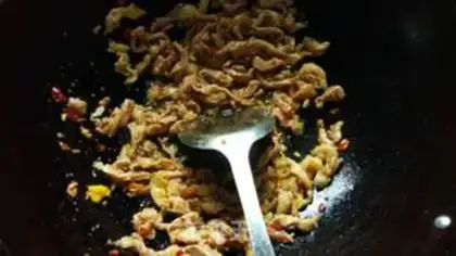 Make Bean-dry meat step 8
