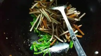 Make Bean-dry meat step 11