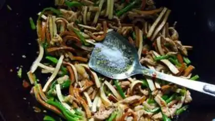 Make Bean-dry meat step 13