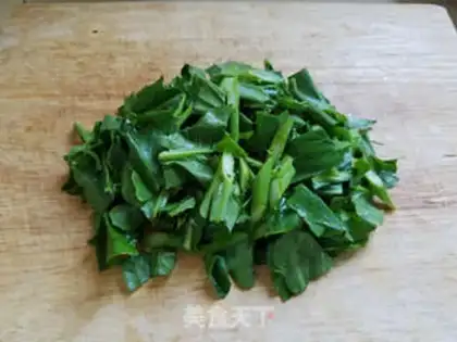Make Blue ham and egg fried rice step 1