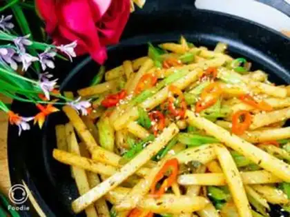 Make Spicy potato fries step 15