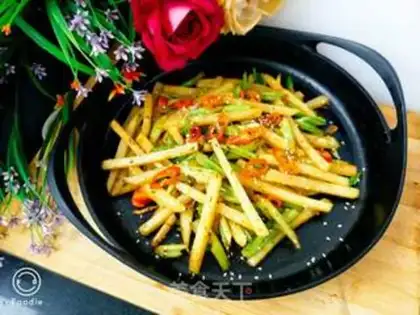 Make Spicy potato fries step 17