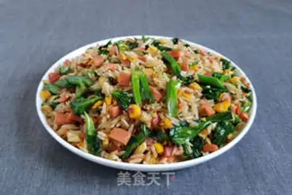 Make Blue ham and egg fried rice step 9