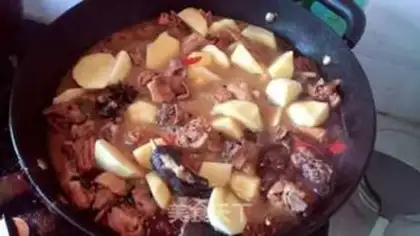 Make Chicken stew potatoes step 7
