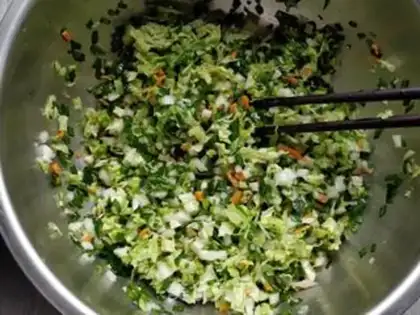 Make Pork veggie buns step 3