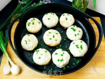 Make Fried celery pork bun step 7