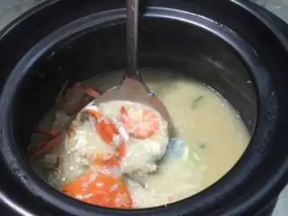 Make Seafood congee step 3