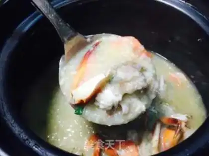 Make Seafood congee step 4