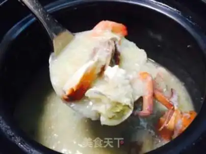 Make Seafood congee step 5
