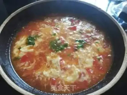 Make Tomato egg soup step 0