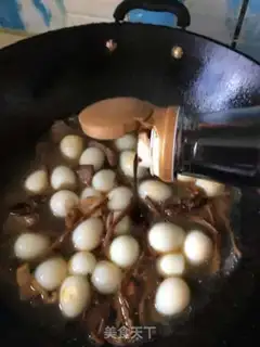 Make Five flowers with tea and mushroom eggs step 6
