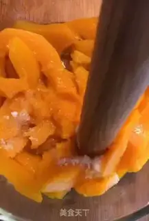 Make Pumpkin sesame rice cake step 2