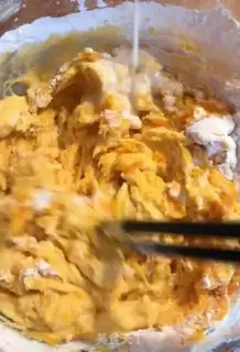 Make Pumpkin sesame rice cake step 4