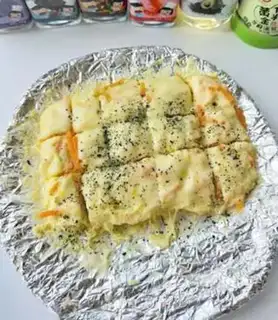 Make Cheese and vegetable cake step 7