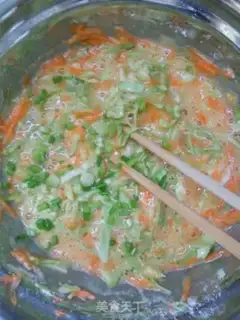 Make Vegetable eggcake step 3