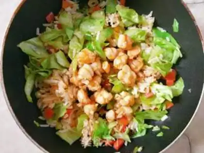 Make Shrimp rice step 8