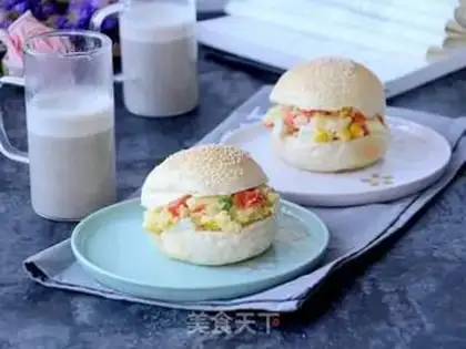 Make Potato salad burger step 4