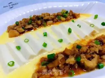 Make Squeeze the meat sauce and steam the eggs step 13