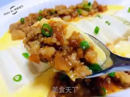 Make Squeeze the meat sauce and steam the eggs step 14