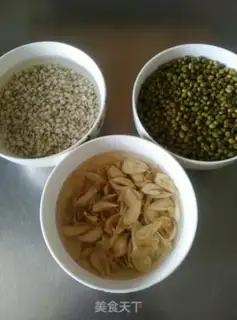 Make Green bean lily rice soup step 0