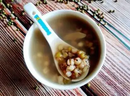 Make Green bean lily rice soup step 2
